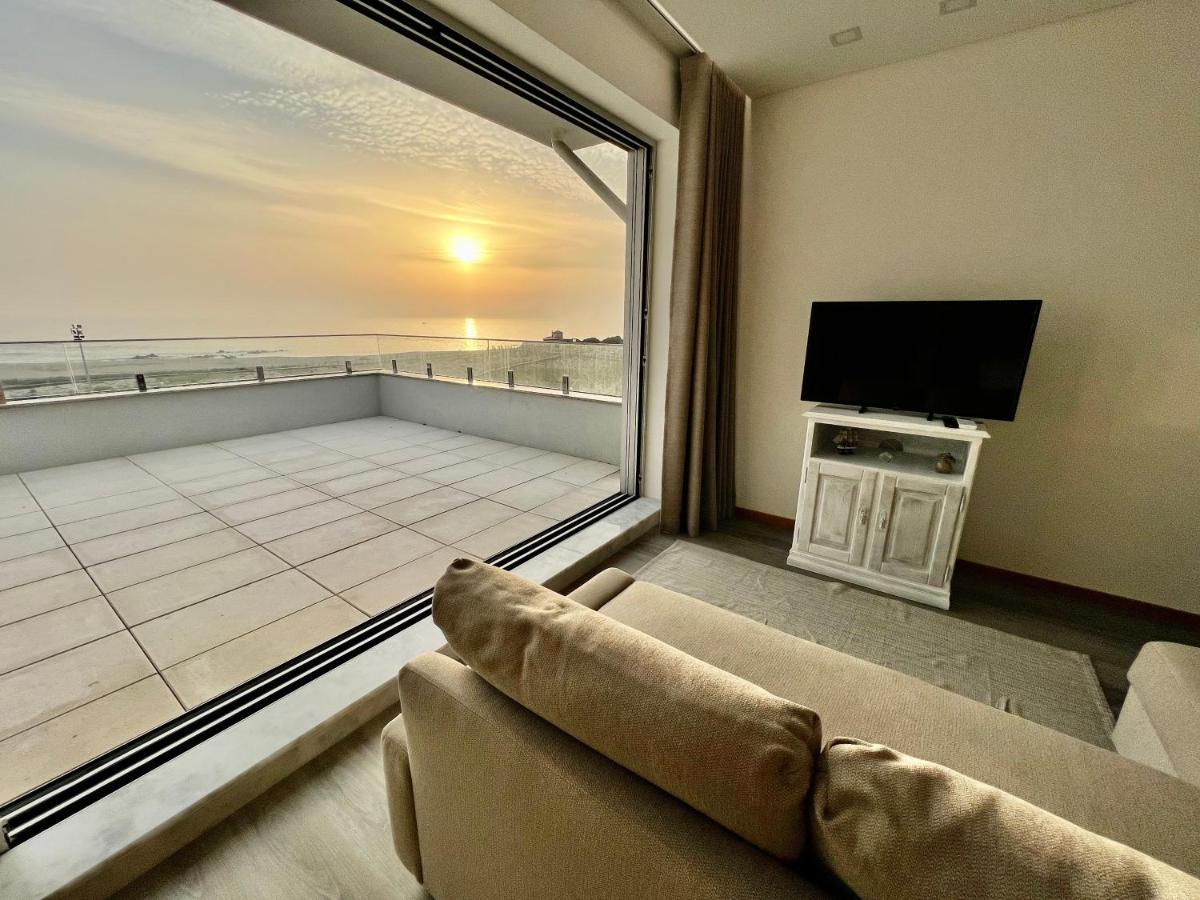 Povoa De Varzim-Sleeps4-Beachfront-Ac-Parking Zewnętrze zdjęcie